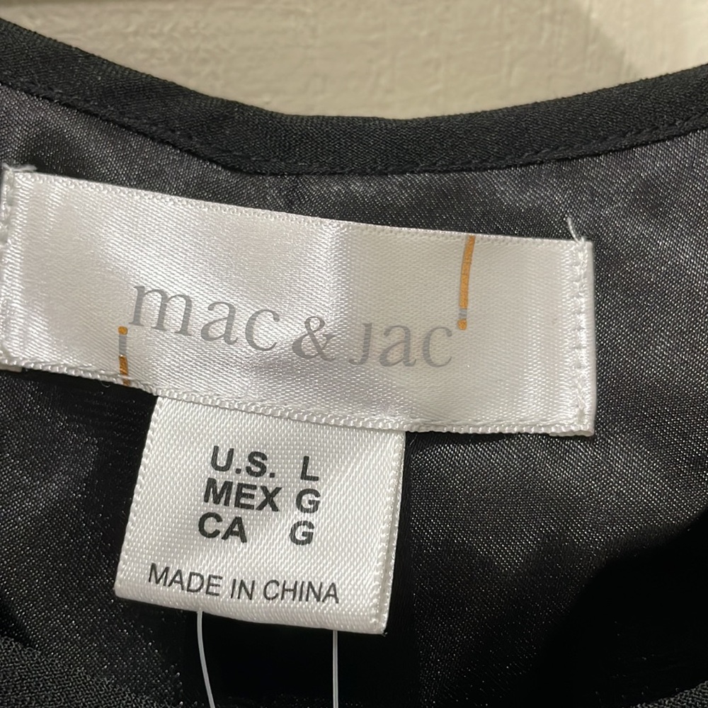 Mac & Jac black sleeveless dress (sz l) - Picture 2 of 11